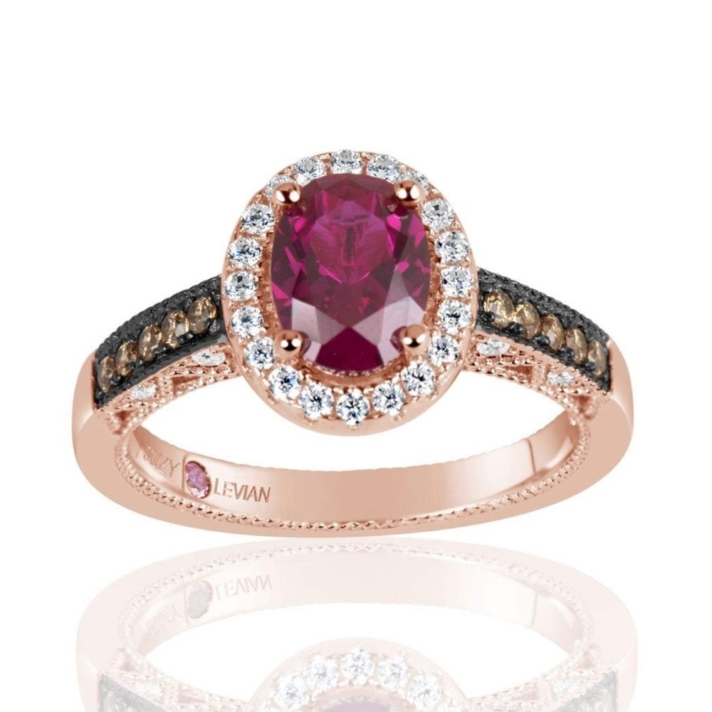 14k Ruby Champagne Ring